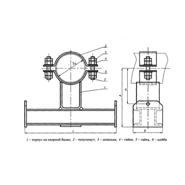 Подвески хомутовые на опорной балке с проушинами ОСТ 24.125.118-01 — Страница 6