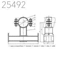 Подвески хомутовые на опорной балке с проушинами 194 мм ОСТ 24.125.118-01 углер.