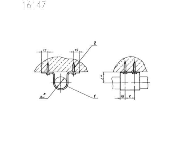 Подвеска для крепления трубопроводов АПЭ АПЭ 1587.0-02 32 мм