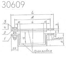 Подвески судовых трубопроводов тип 9-105х205-СТ 150 мм РИДФ.301525.001 0,319 кг