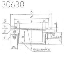 Подвески судовых трубопроводов тип 9-125х295-АМг 150 мм РИДФ.301525.001 0,212 кг