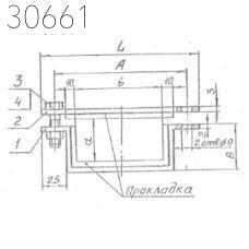 Подвески судовых трубопроводов тип 9-196х556-АМг 350 мм РИДФ.301525.001 0,514 кг