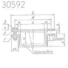 Подвески судовых трубопроводов тип 9-105х205-СТ 150 мм РИДФ.301525.001 0,374 кг